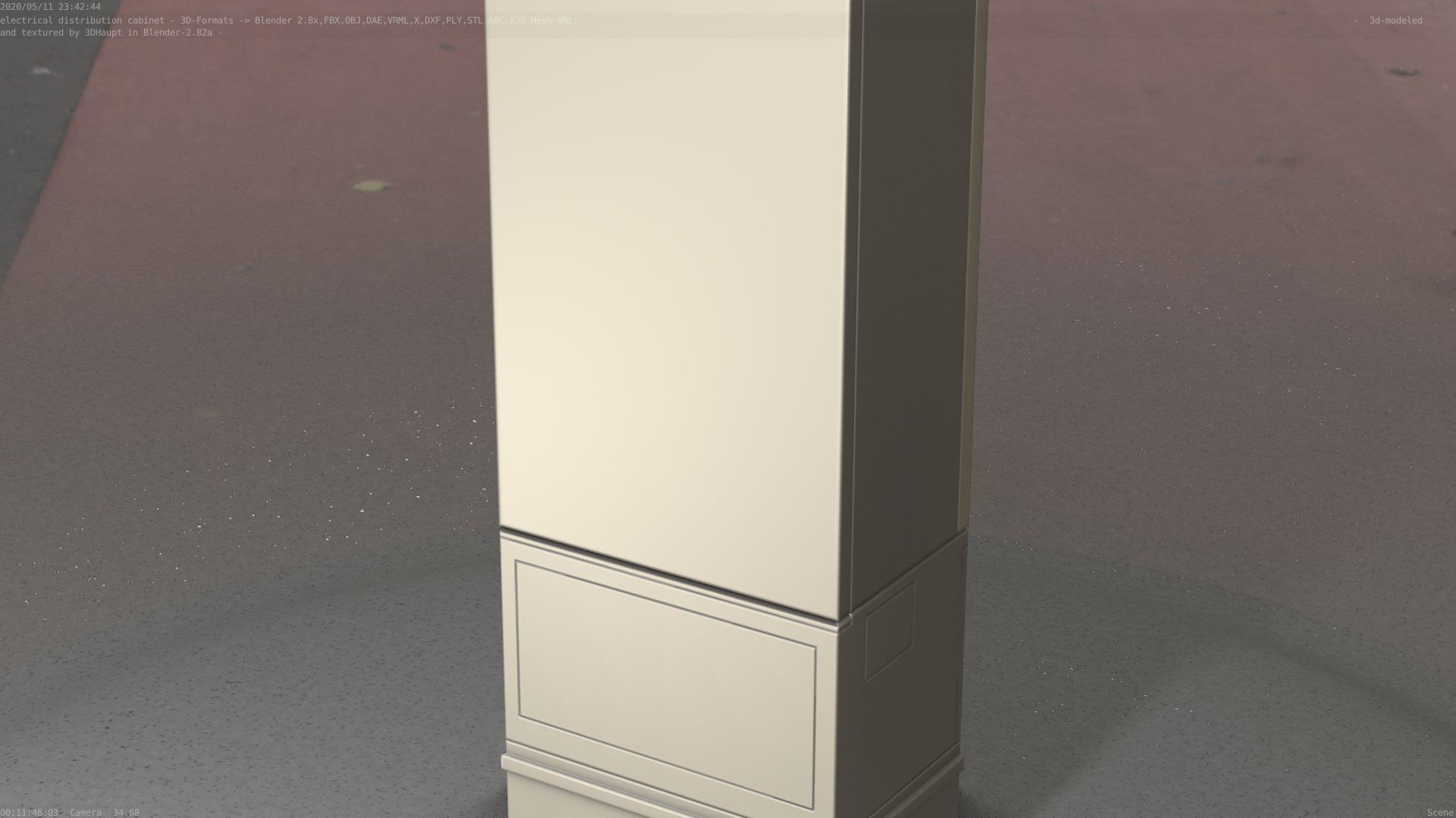 Electrical Distribution Cabinet 170 Low-poly 3D model_48