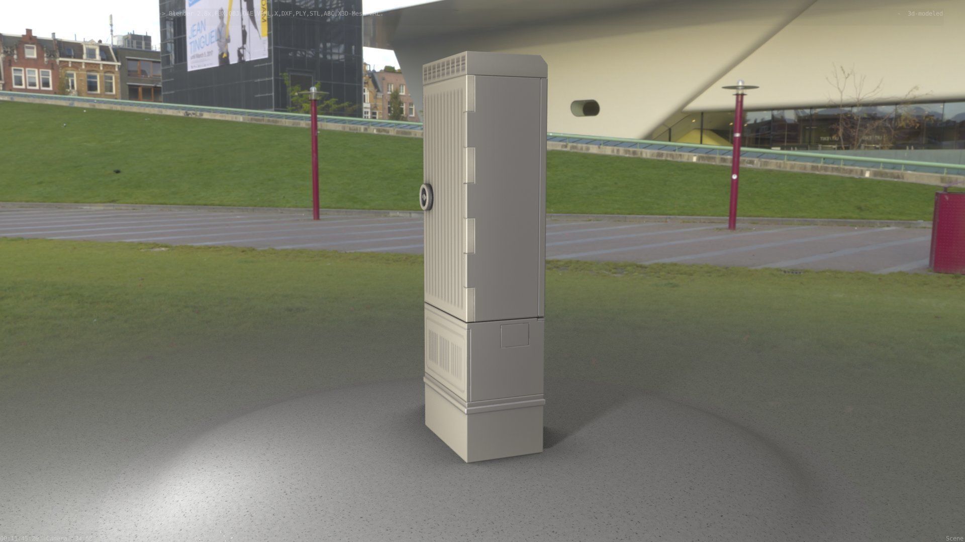 Electrical Distribution Cabinet 170 Low-poly 3D model_41