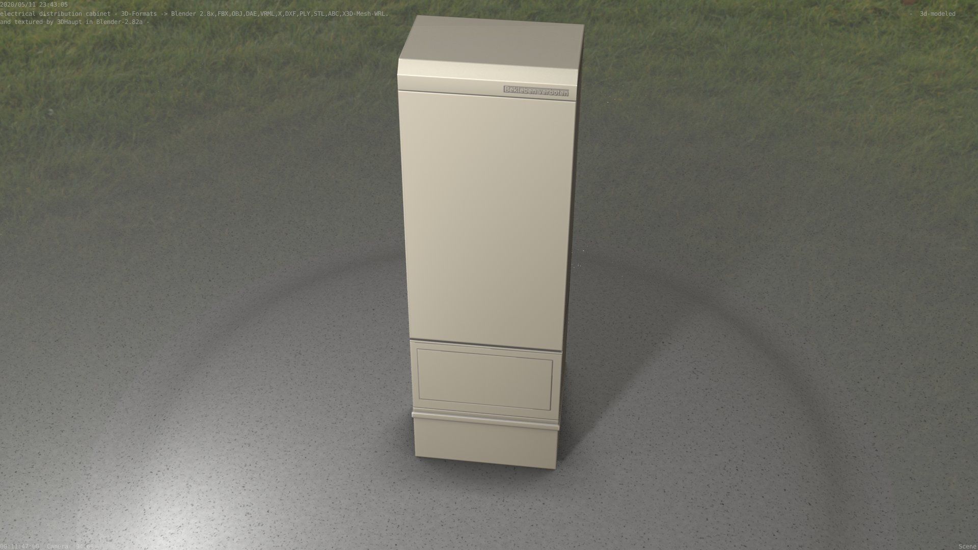 Electrical Distribution Cabinet 170 Low-poly 3D model_69