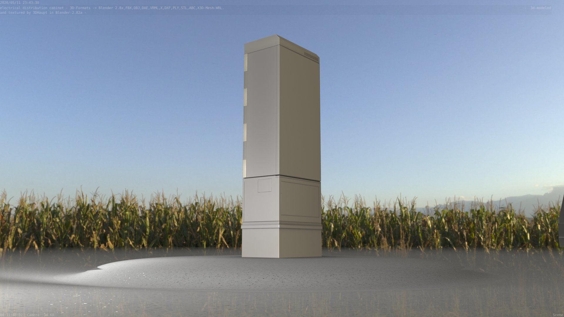 Electrical Distribution Cabinet 170 Low-poly 3D model_95