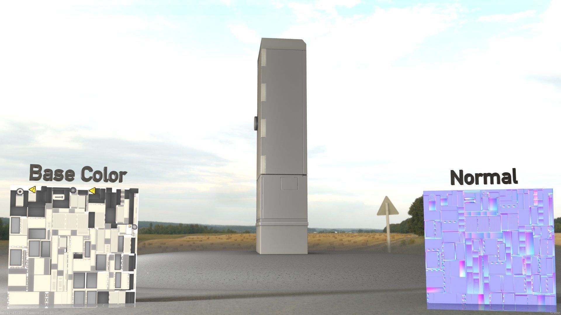 Electrical Distribution Cabinet 170 Low-poly 3D model_91