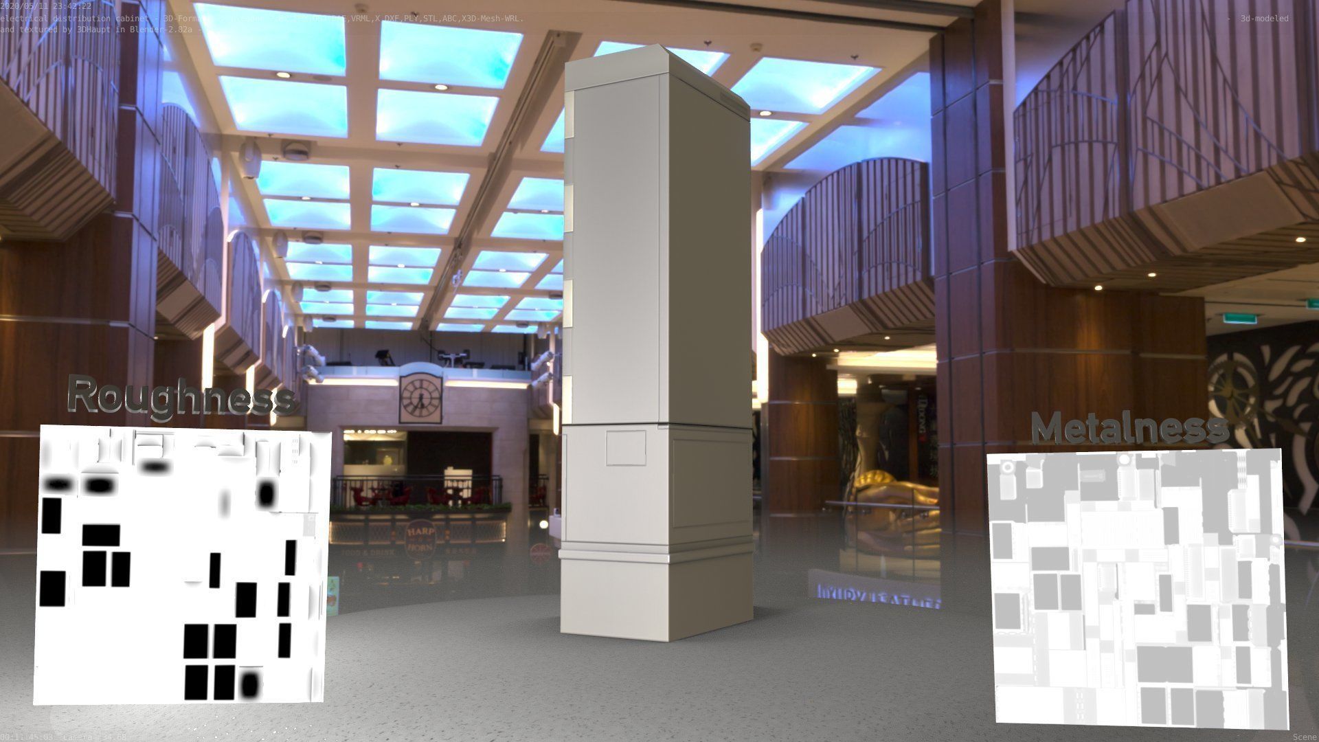 Electrical Distribution Cabinet 170 Low-poly 3D model_28