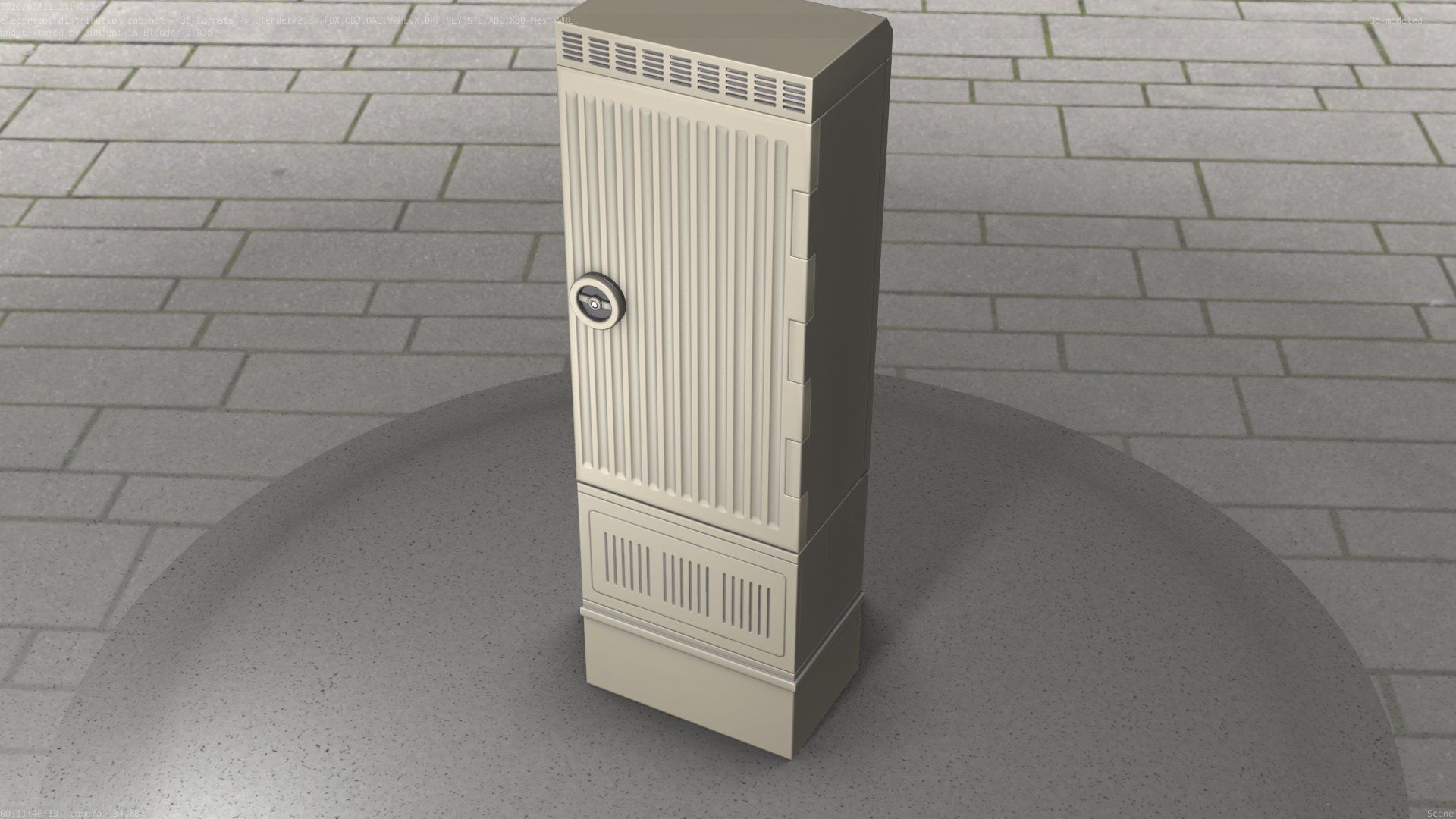 Electrical Distribution Cabinet 170 Low-poly 3D model_58