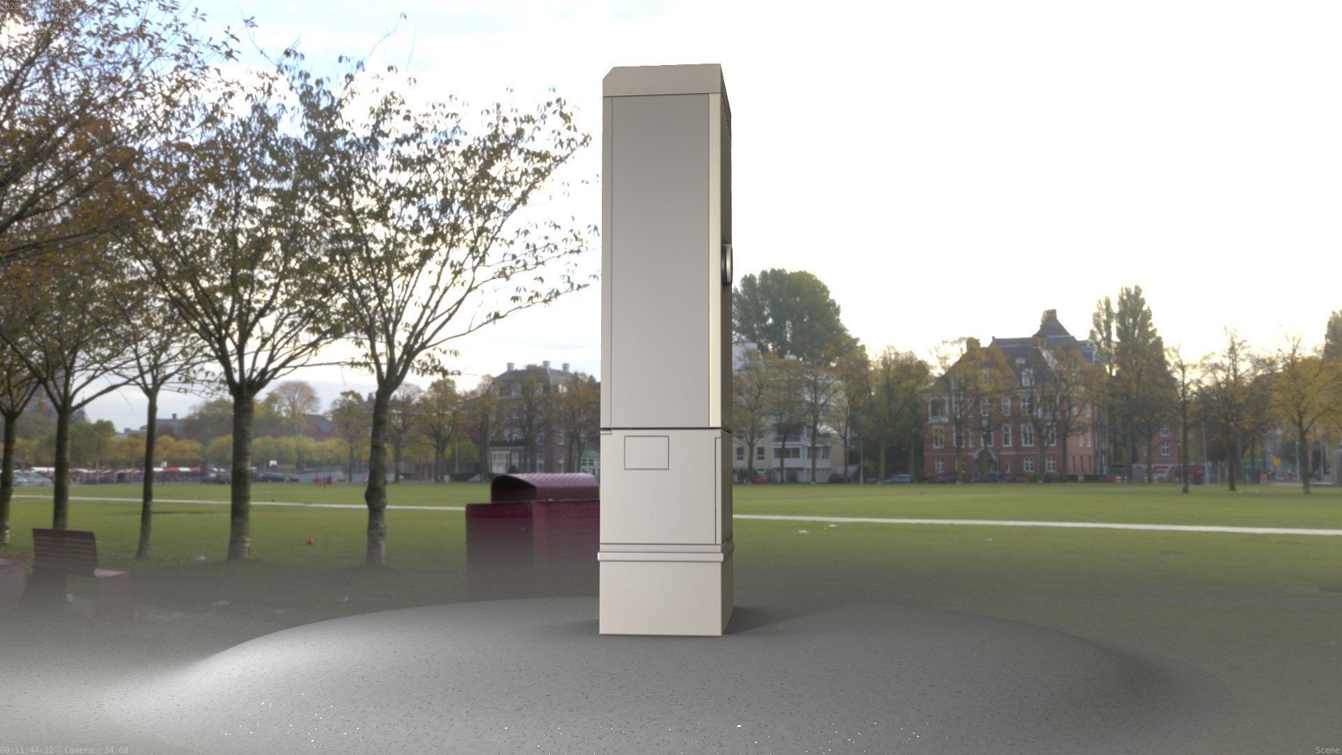 Electrical Distribution Cabinet 170 Low-poly 3D model_14