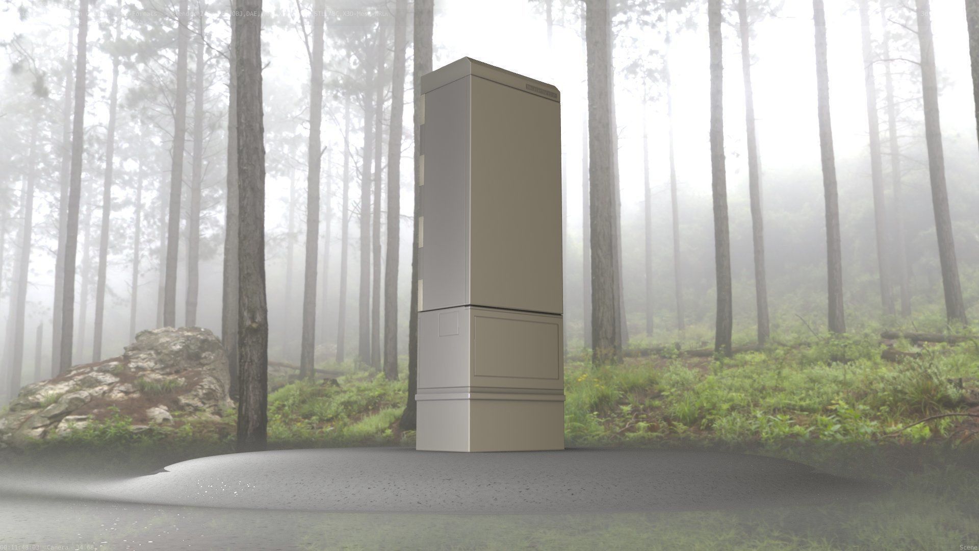 Electrical Distribution Cabinet 170 Low-poly 3D model_96