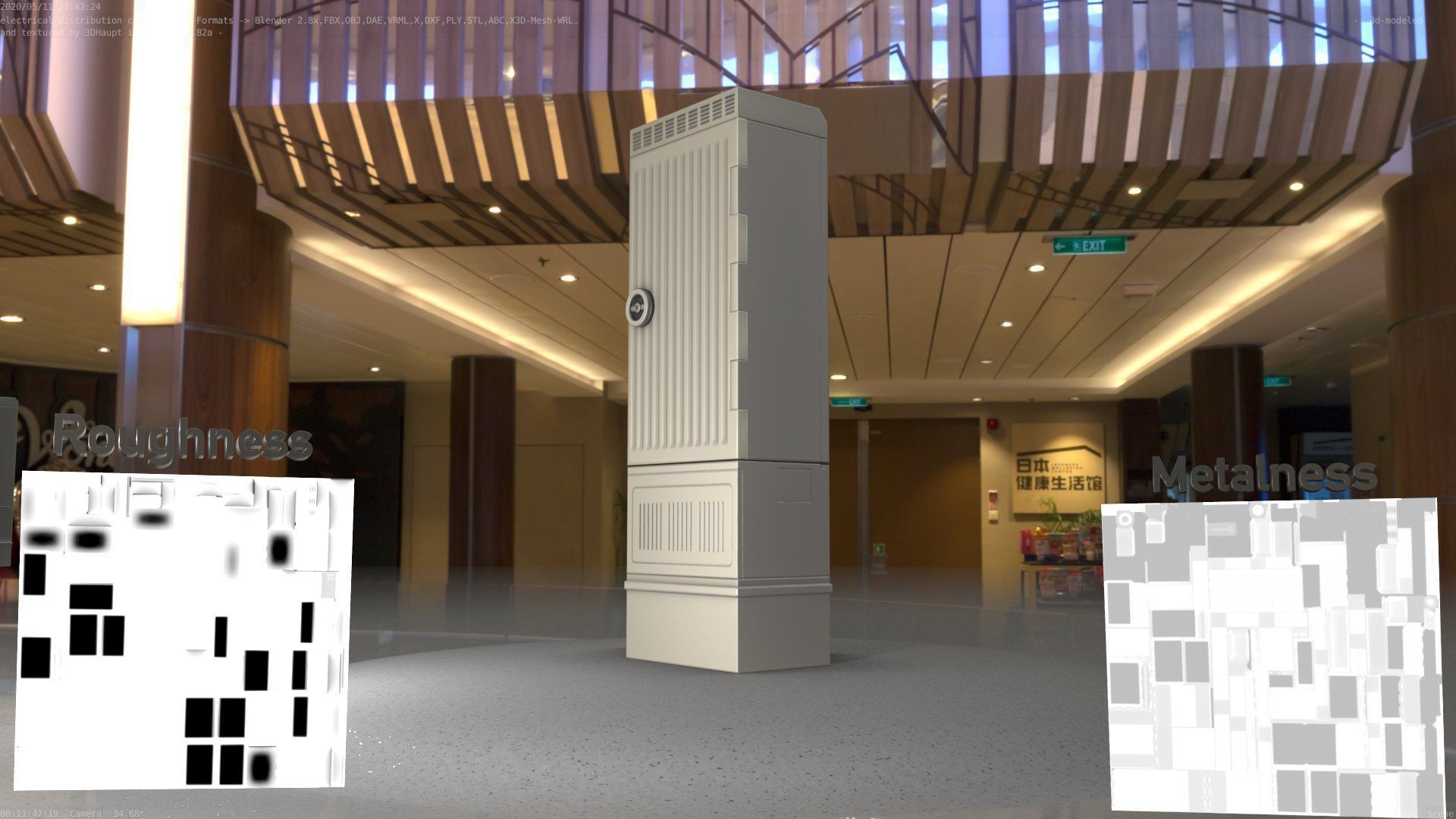 Electrical Distribution Cabinet 170 Low-poly 3D model_88