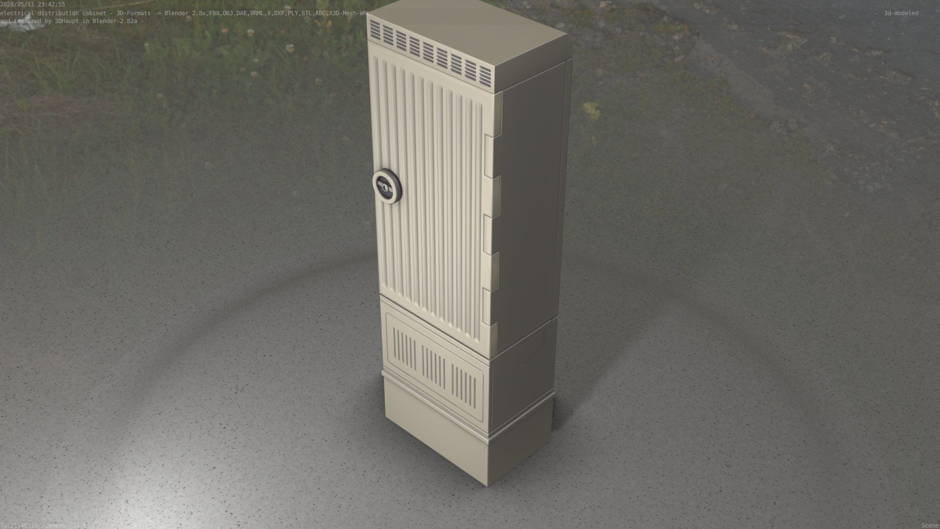 Electrical Distribution Cabinet 170 Low-poly 3D model_59