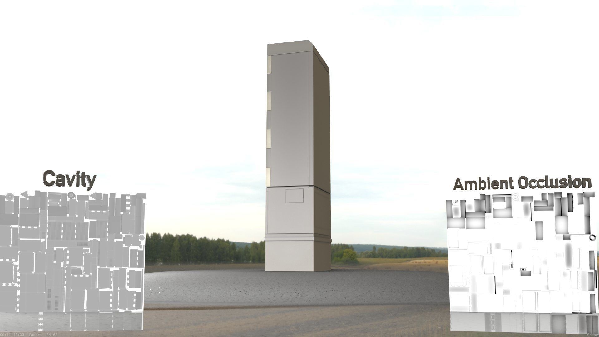 Electrical Distribution Cabinet 170 Low-poly 3D model_93