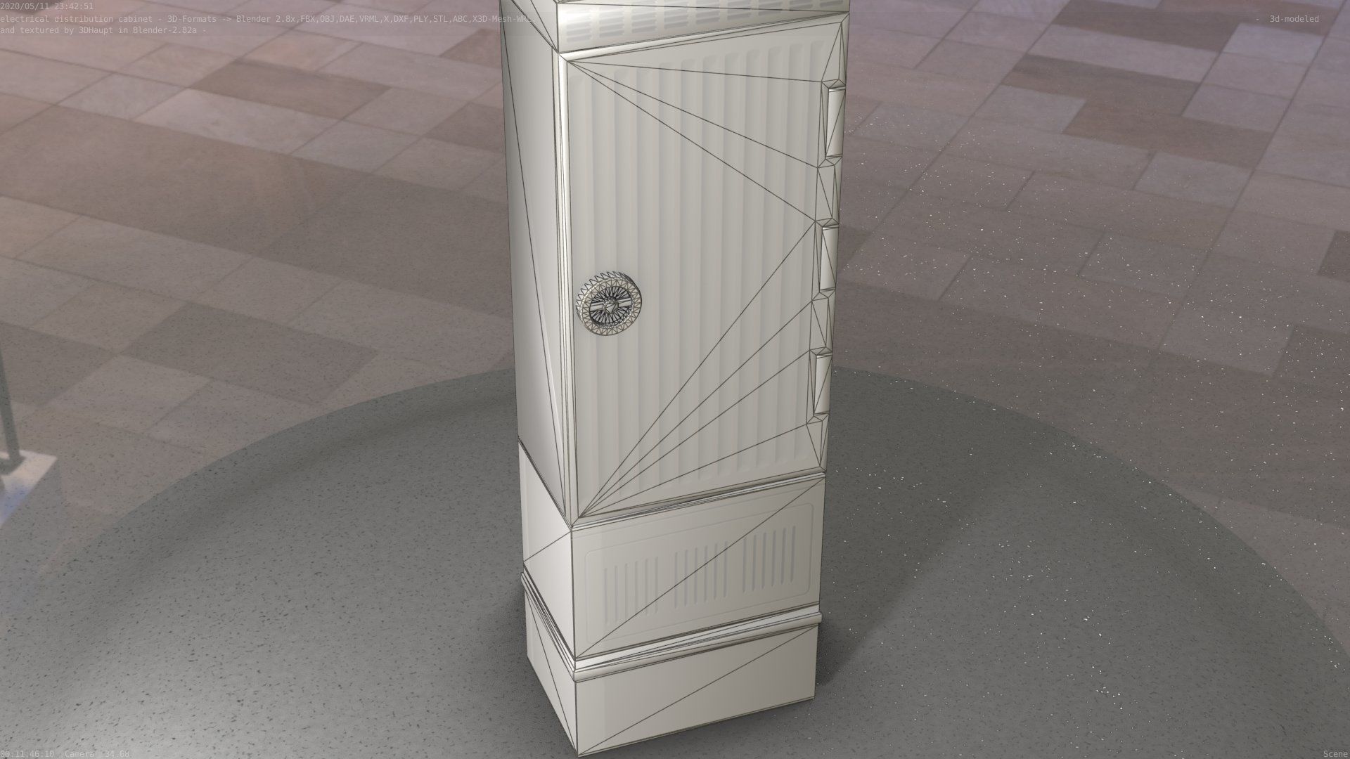 Electrical Distribution Cabinet 170 Low-poly 3D model_55