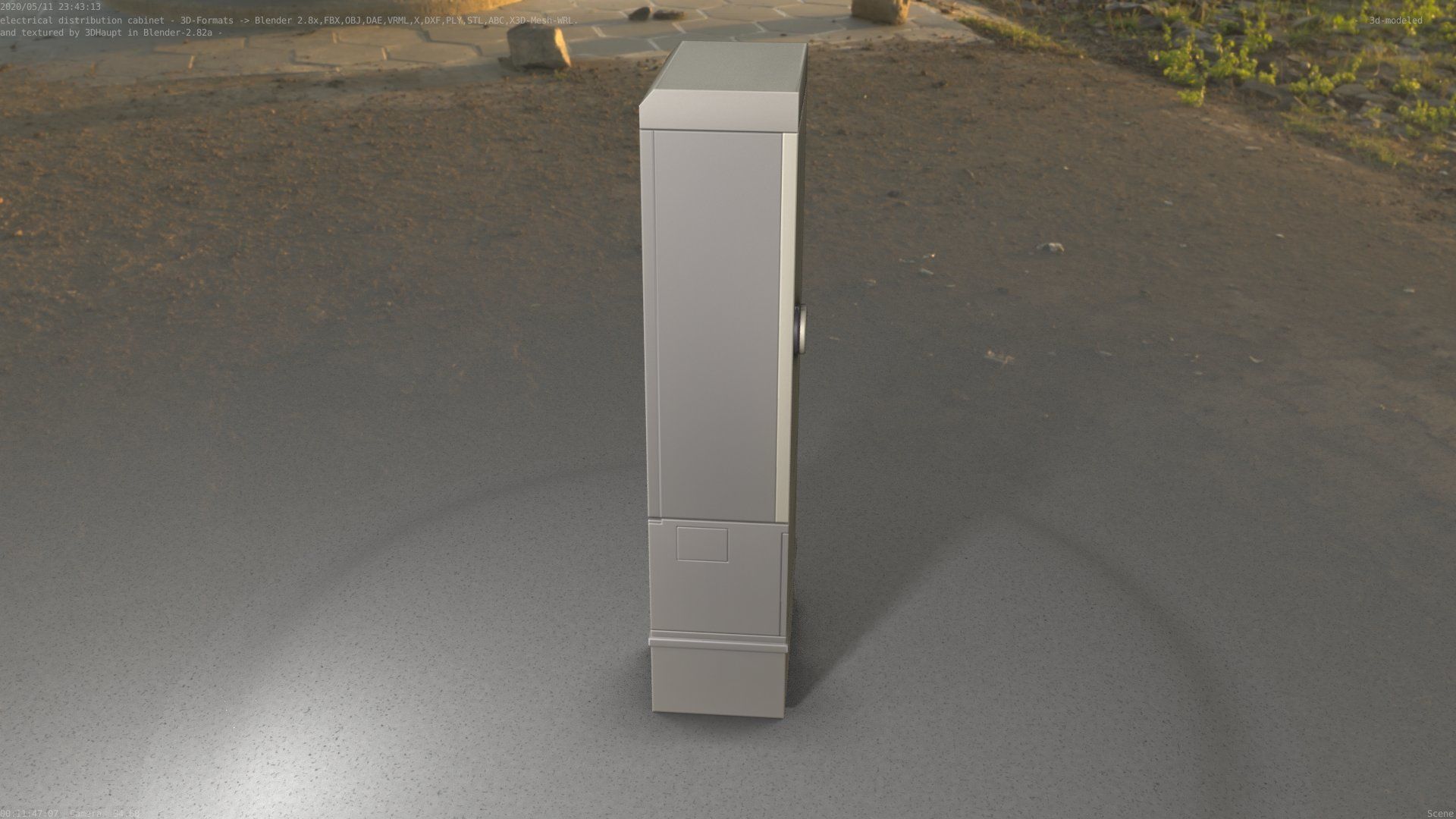 Electrical Distribution Cabinet 170 Low-poly 3D model_76