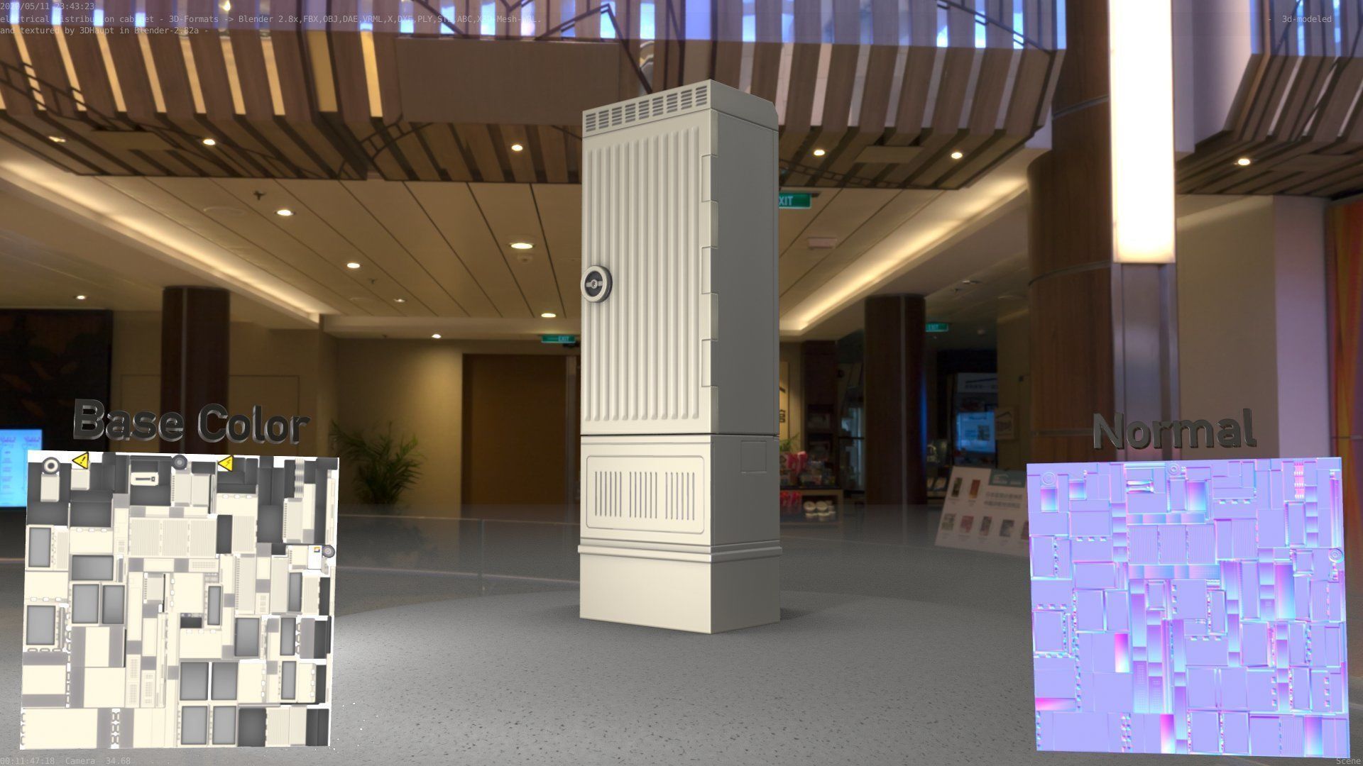 Electrical Distribution Cabinet 170 Low-poly 3D model_87