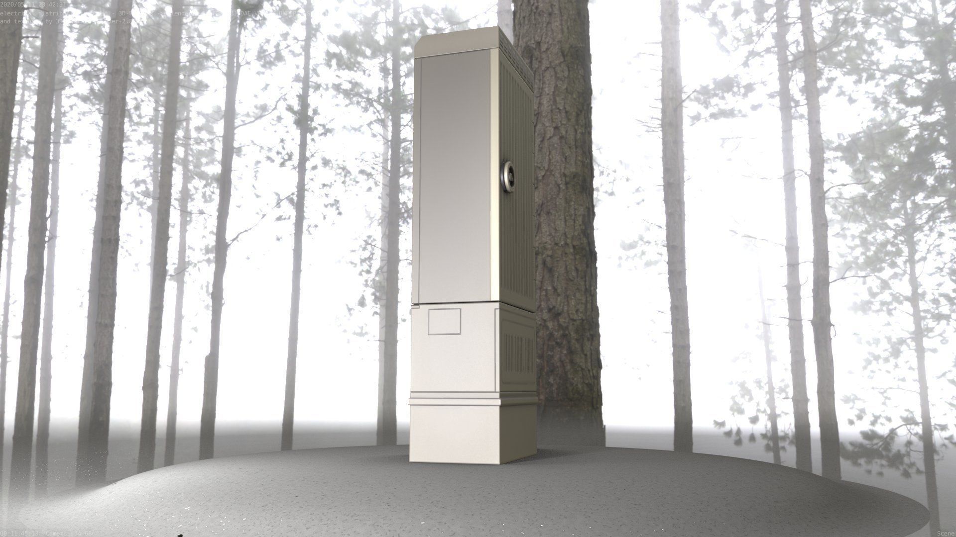 Electrical Distribution Cabinet 170 Low-poly 3D model_38