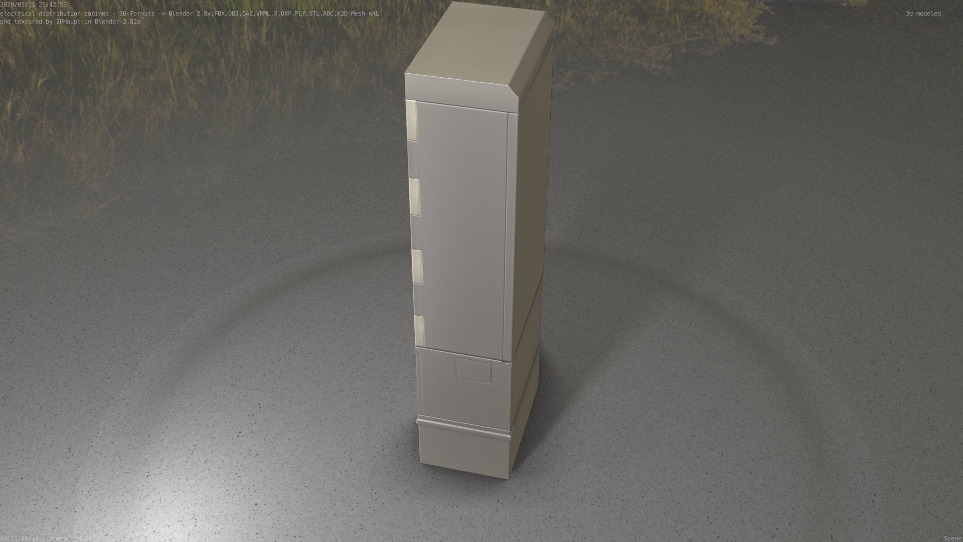 Electrical Distribution Cabinet 170 Low-poly 3D model_63