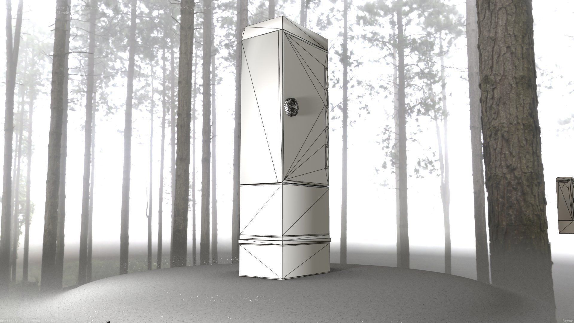 Electrical Distribution Cabinet 170 Low-poly 3D model_39