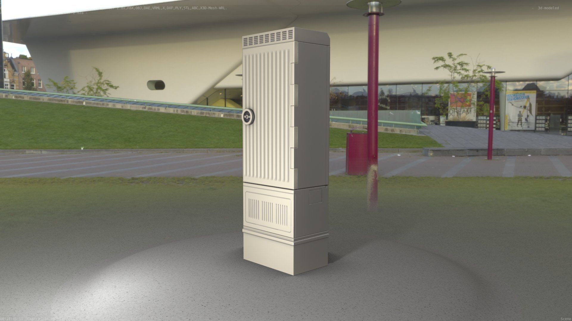 Electrical Distribution Cabinet 170 Low-poly 3D model_40