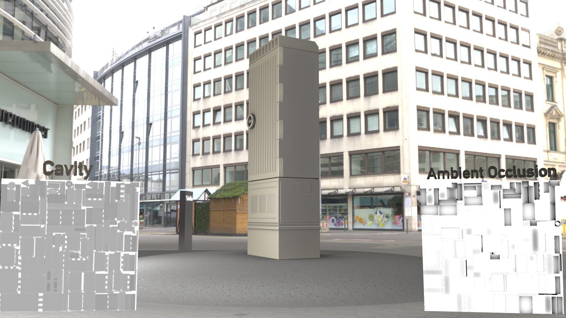 Electrical Distribution Cabinet 170 Low-poly 3D model_89