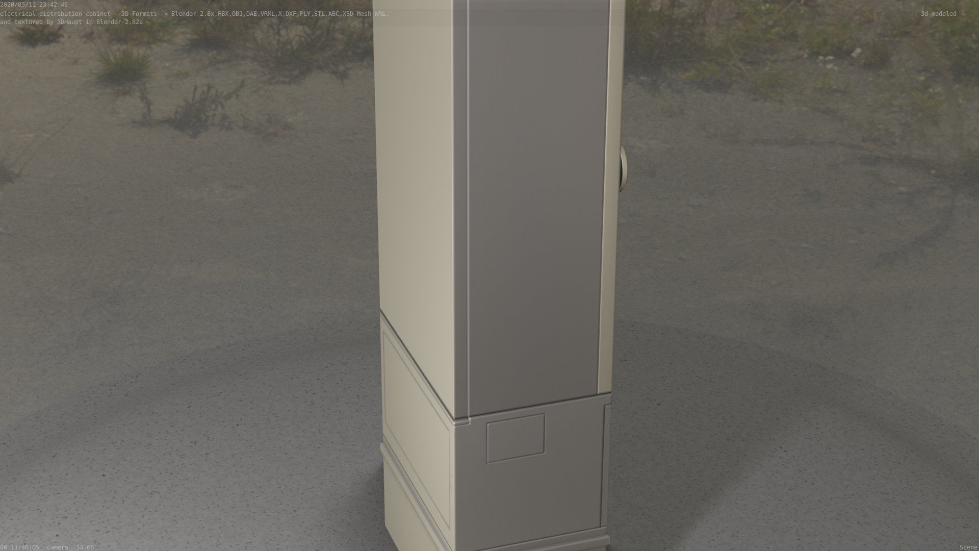 Electrical Distribution Cabinet 170 Low-poly 3D model_50