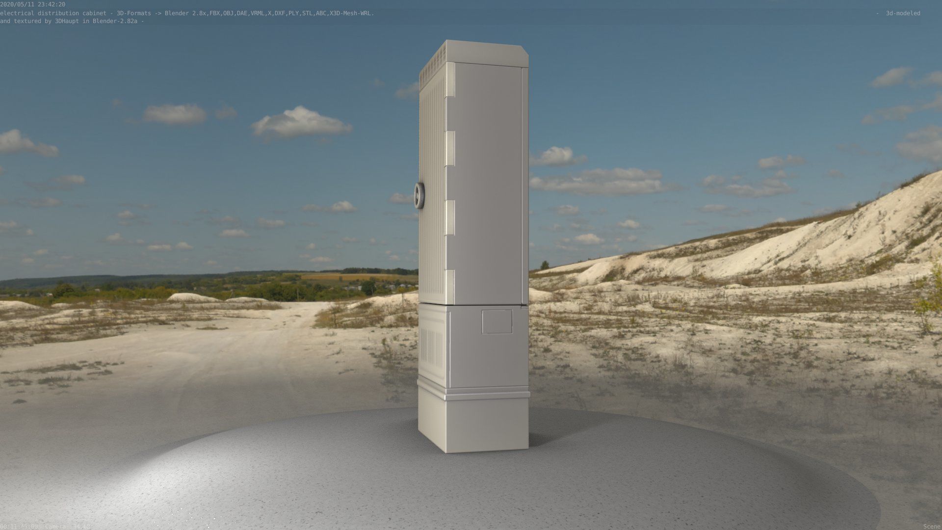 Electrical Distribution Cabinet 170 Low-poly 3D model_25