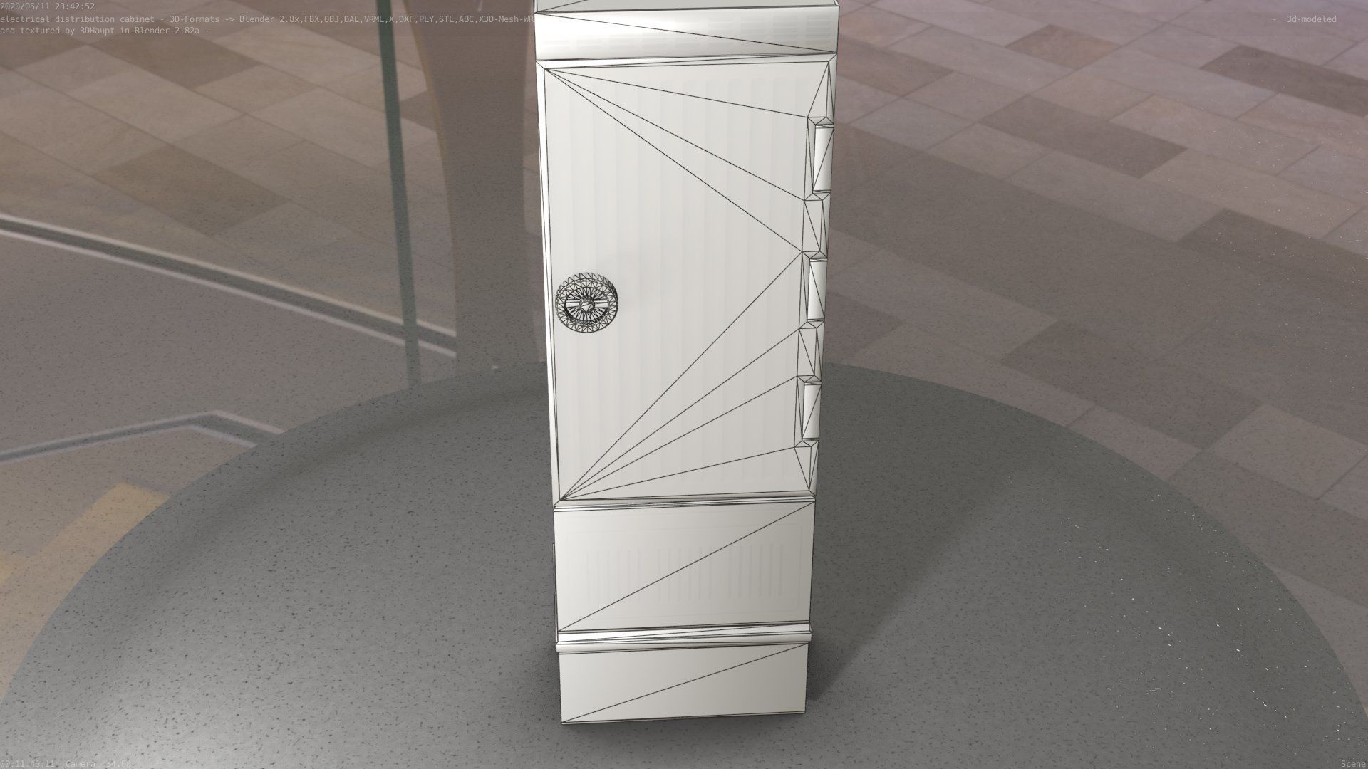 Electrical Distribution Cabinet 170 Low-poly 3D model_56