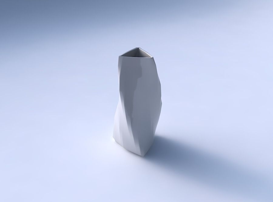 Vase twist triangle with uniform polygons 3D print model_3