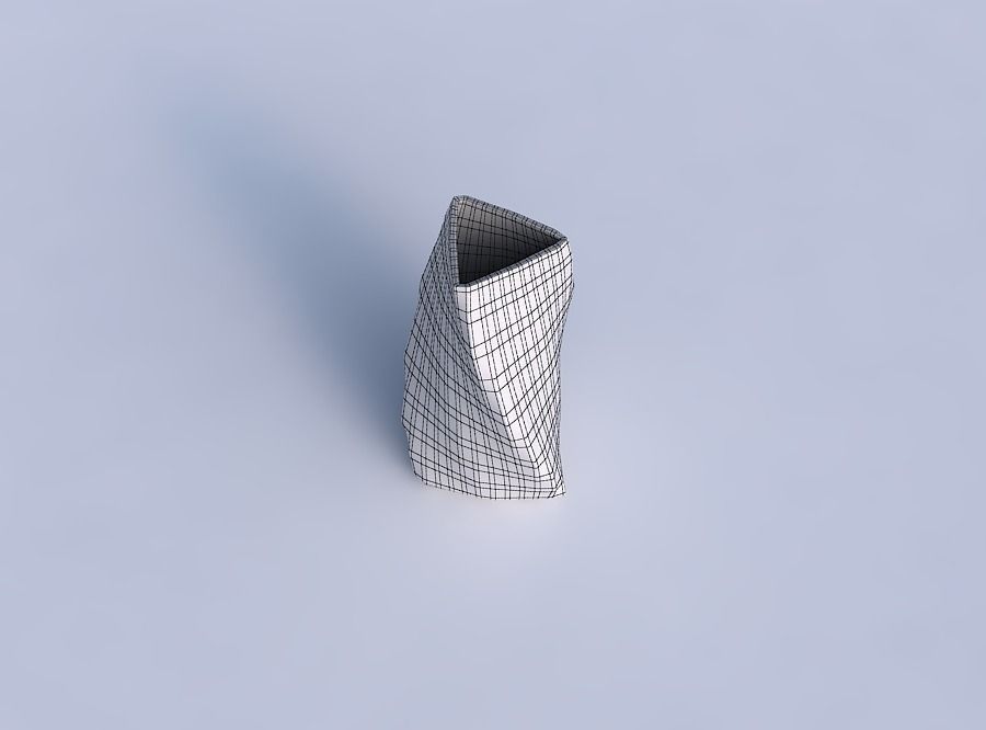 Vase twist triangle with uniform polygons 3D print model_6