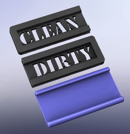 Dishwasher Sign 3D print model_2