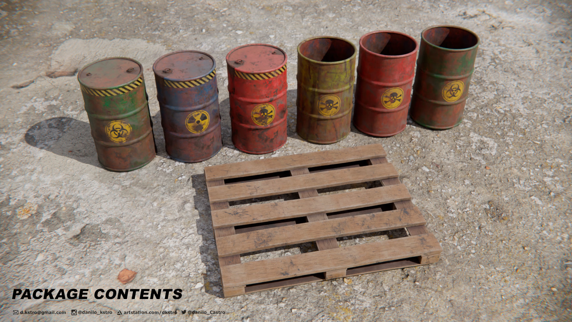 Toxic barrel - 2K Textures Maps 3D model_3