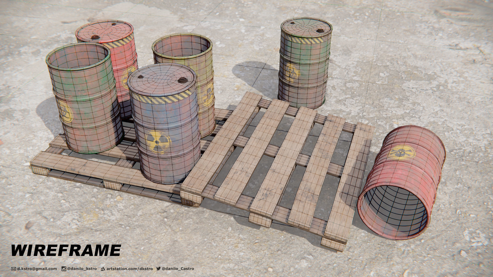 Toxic barrel - 2K Textures Maps 3D model_2
