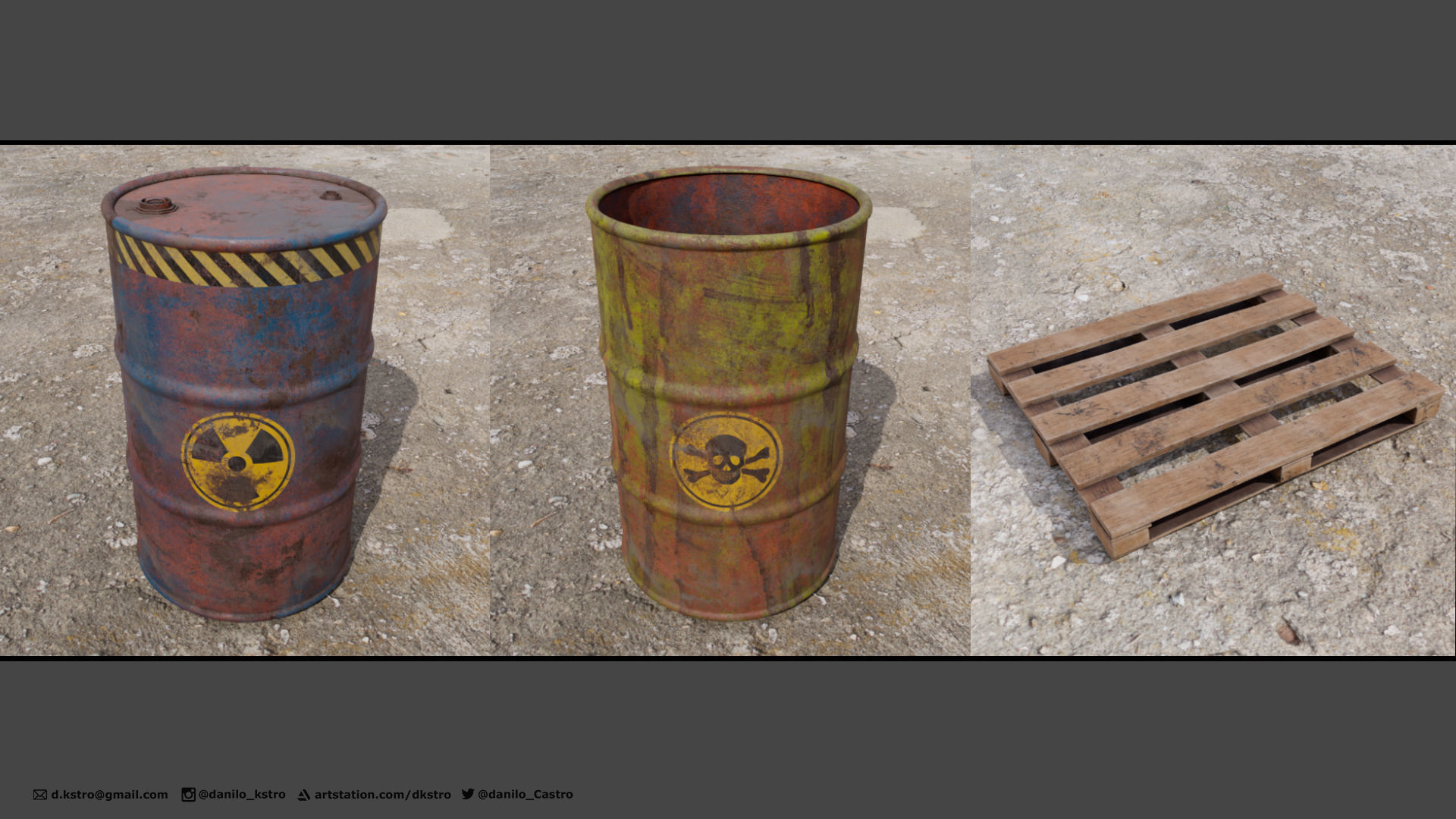 Toxic barrel - 2K Textures Maps 3D model_4