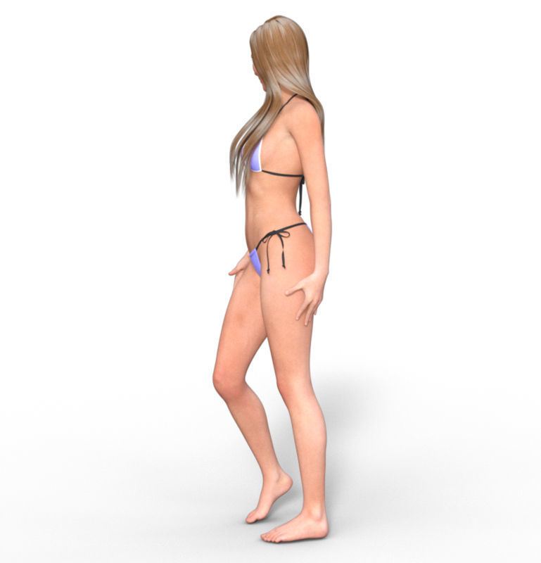 Jennifer Aniston 3d model full rigged model 3D model_4