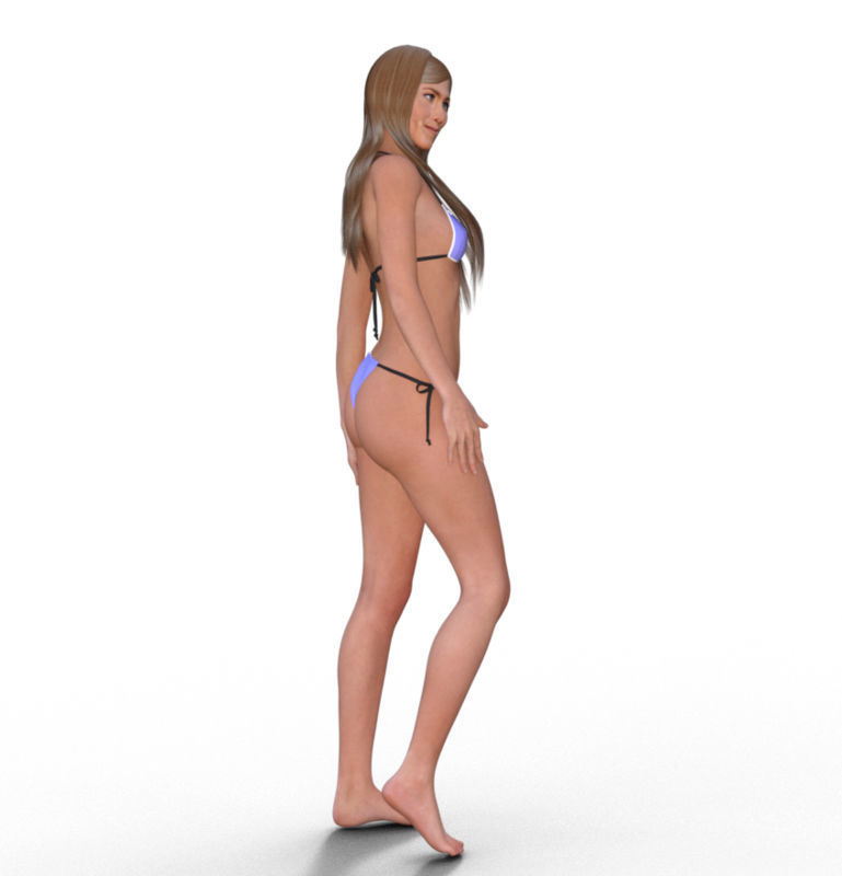 Jennifer Aniston 3d model full rigged model 3D model_5