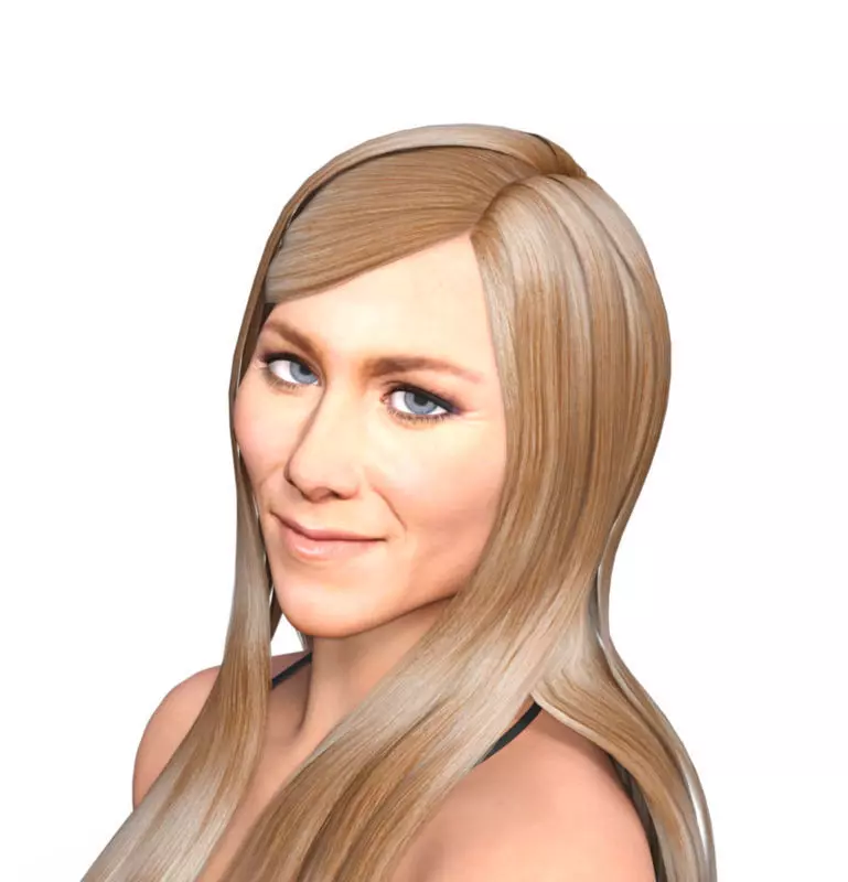 Jennifer Aniston 3d model full rigged model 3D model_0