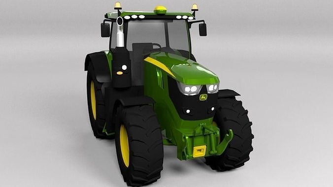 JOHN DEERE 6R LOWPOLY Low-poly 3D model