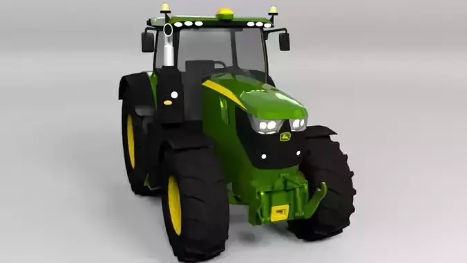 JOHN DEERE 6R LOWPOLY Low-poly 3D model