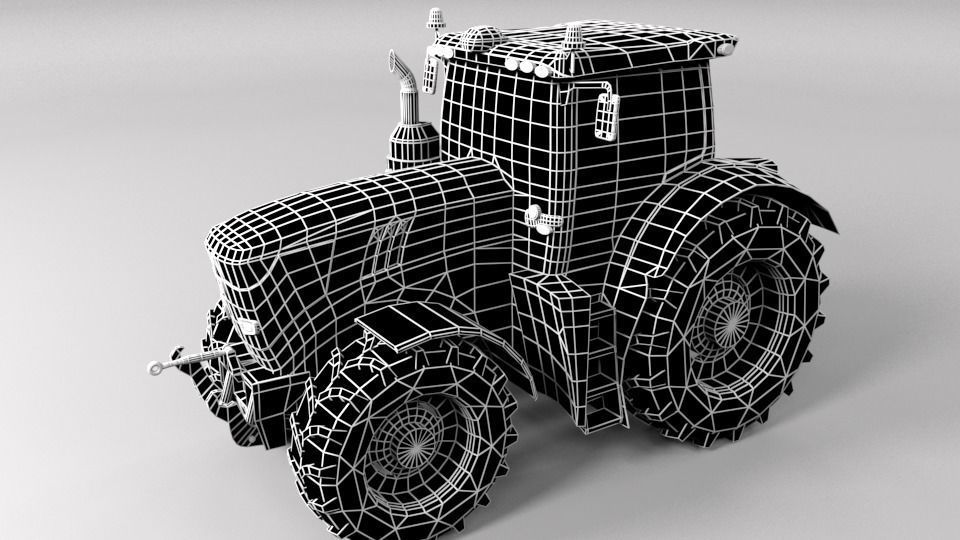 JOHN DEERE 6R LOWPOLY Low-poly 3D model_5