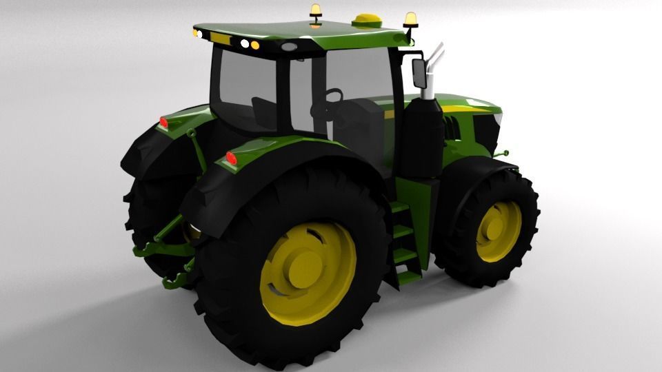 JOHN DEERE 6R LOWPOLY Low-poly 3D model_6