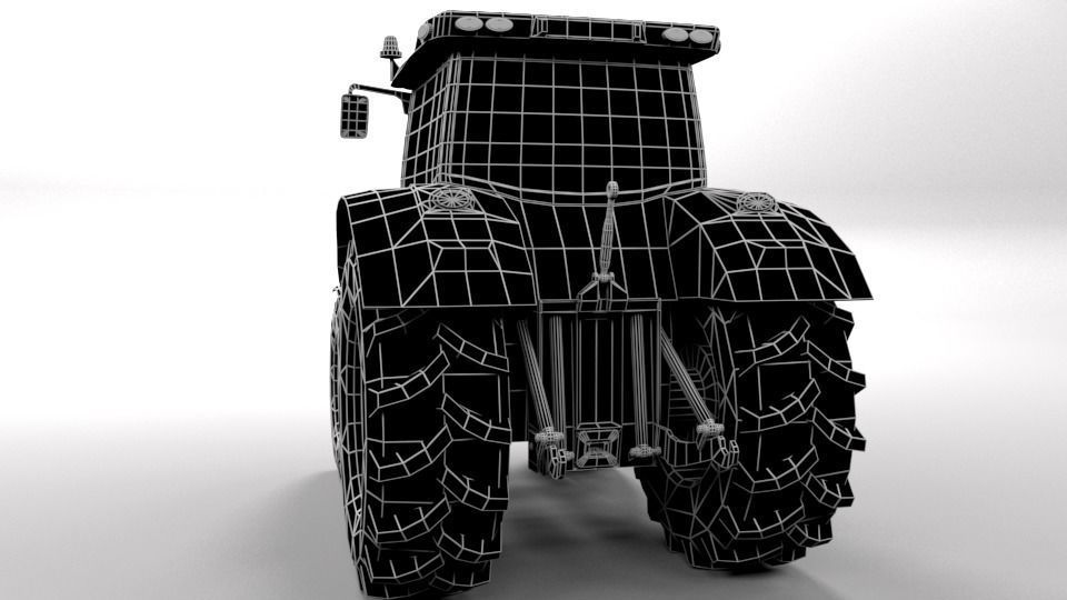 JOHN DEERE 6R LOWPOLY Low-poly 3D model_3