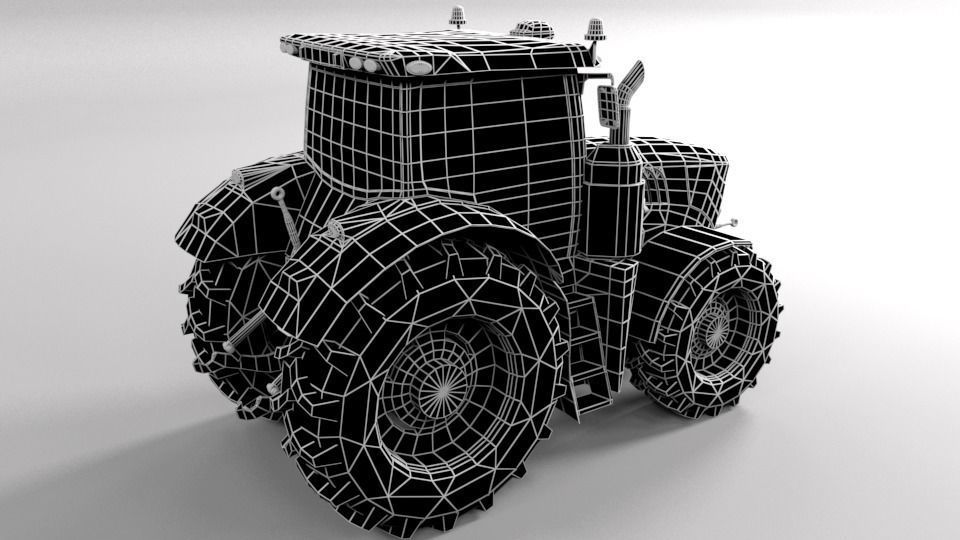 JOHN DEERE 6R LOWPOLY Low-poly 3D model_7
