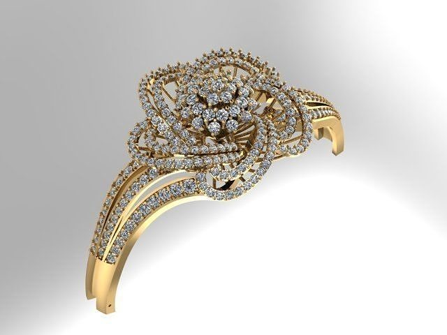 Flower bangle 3D print model