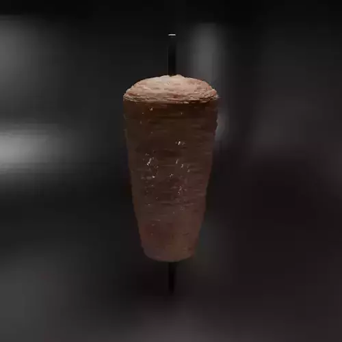 Kebab meat on a stick