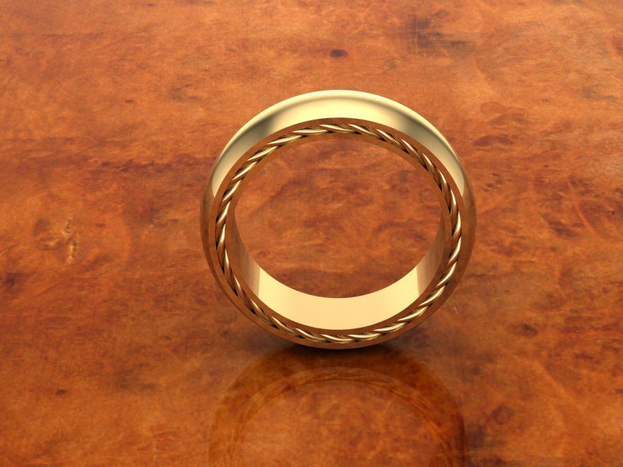 David yurman streamline ring wedding 11 sizes file 3D print model_2