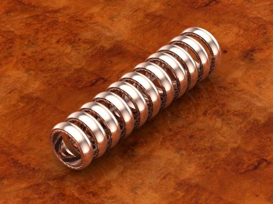 David yurman streamline ring wedding 11 sizes file 3D print model_7