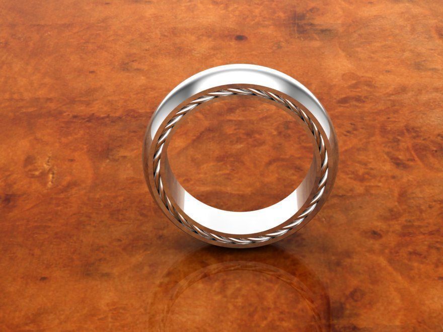 David yurman streamline ring wedding 11 sizes file 3D print model_9