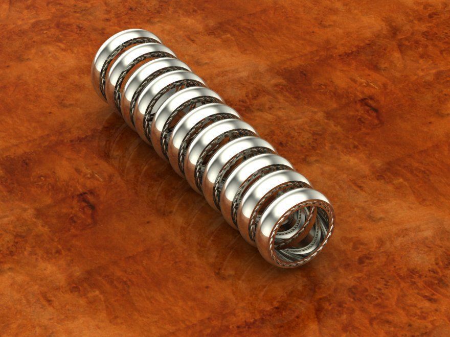 David yurman streamline ring wedding 11 sizes file 3D print model_3