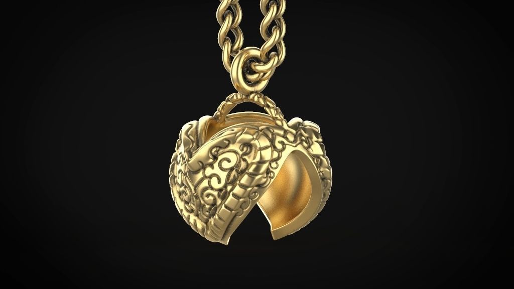 heart pendant special model 3D print model_2