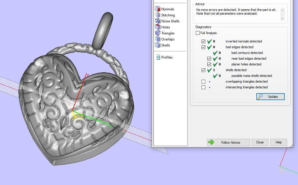 heart pendant special model 3D print model_11