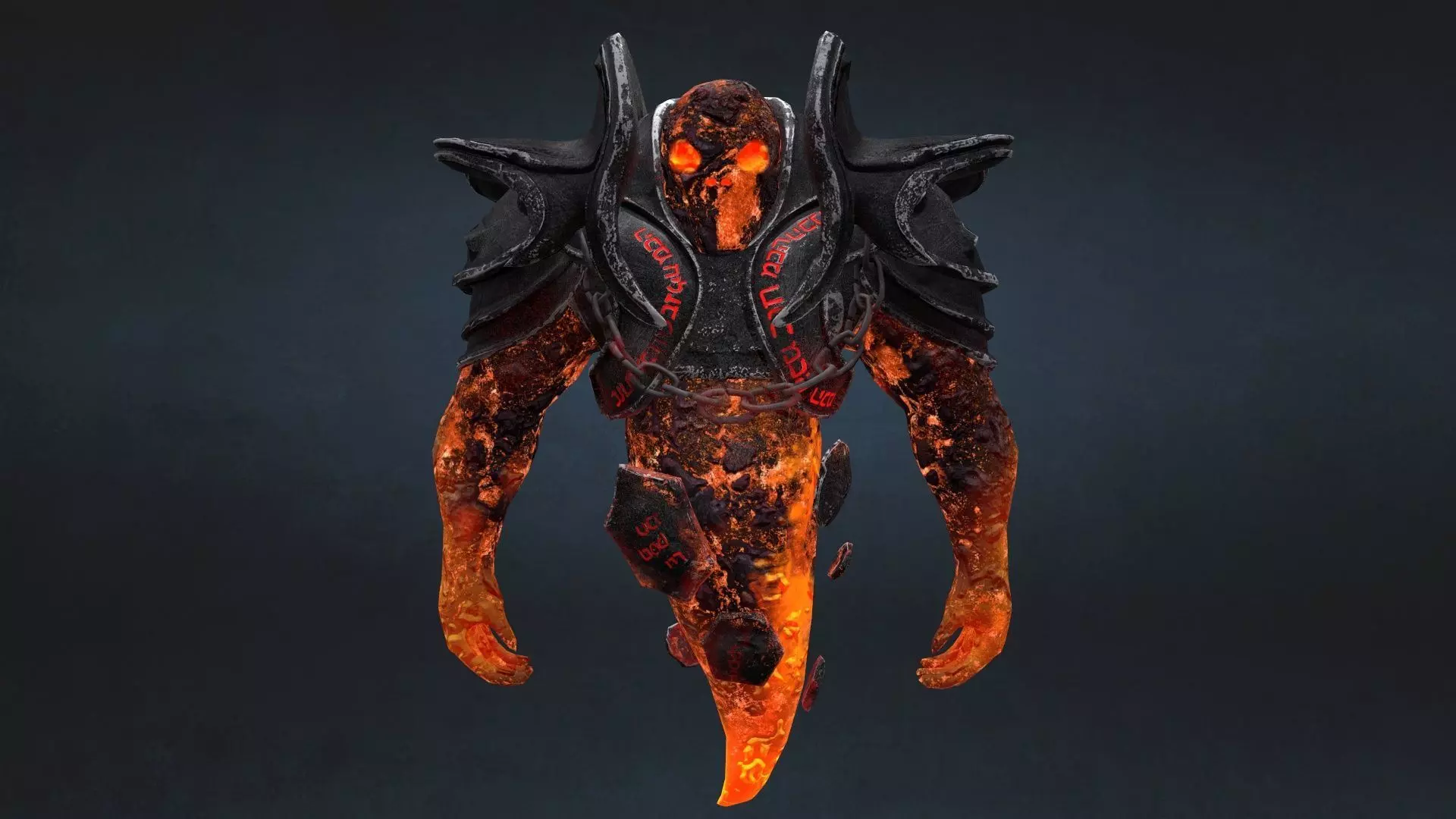 Fire Elemental Low-poly 3D model_0