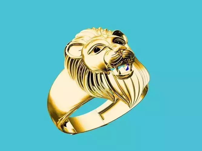 lion ring 14gm