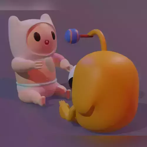 Baby Finn And Jake From Adventure Time 