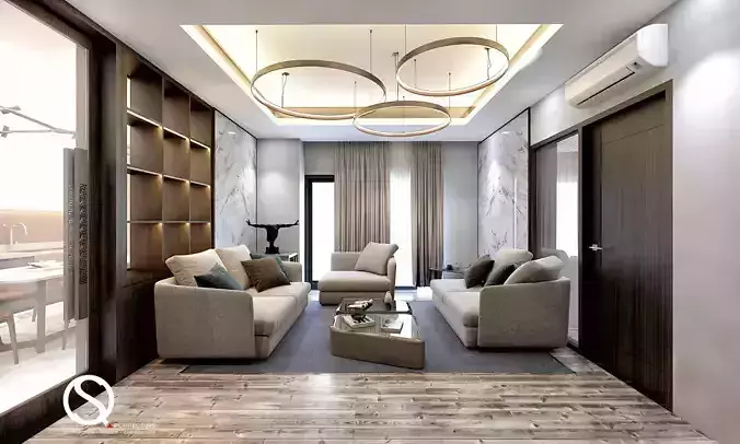 interior living room in modern apartment